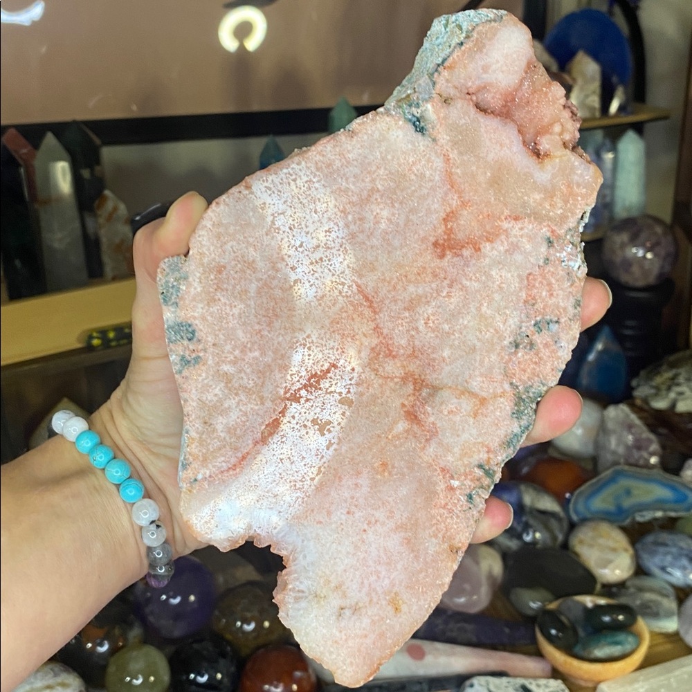 Large Pink Amethyst Druzy Slab - Sparkling Raw Crystal w/ Natural Geode Pockets